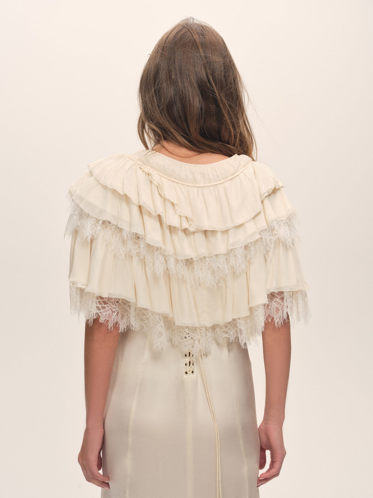 For Love & Lemons Vienna Ruffled Shawl