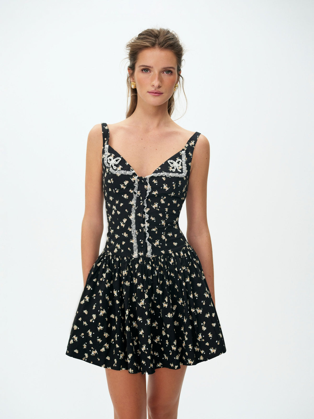 For Love & Lemons Western Wildflower Mini Dress