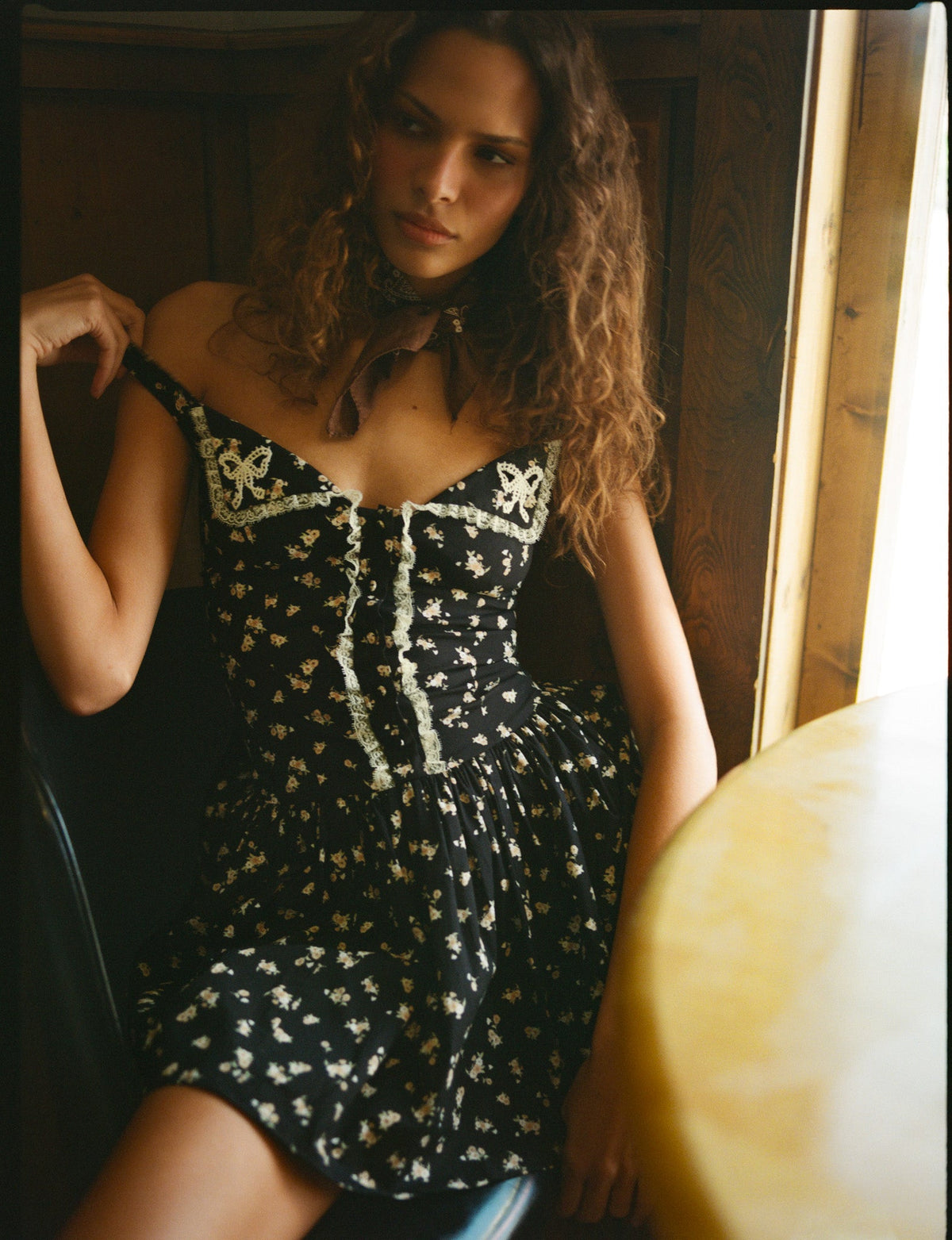 For Love & Lemons Western Wildflower Mini Dress