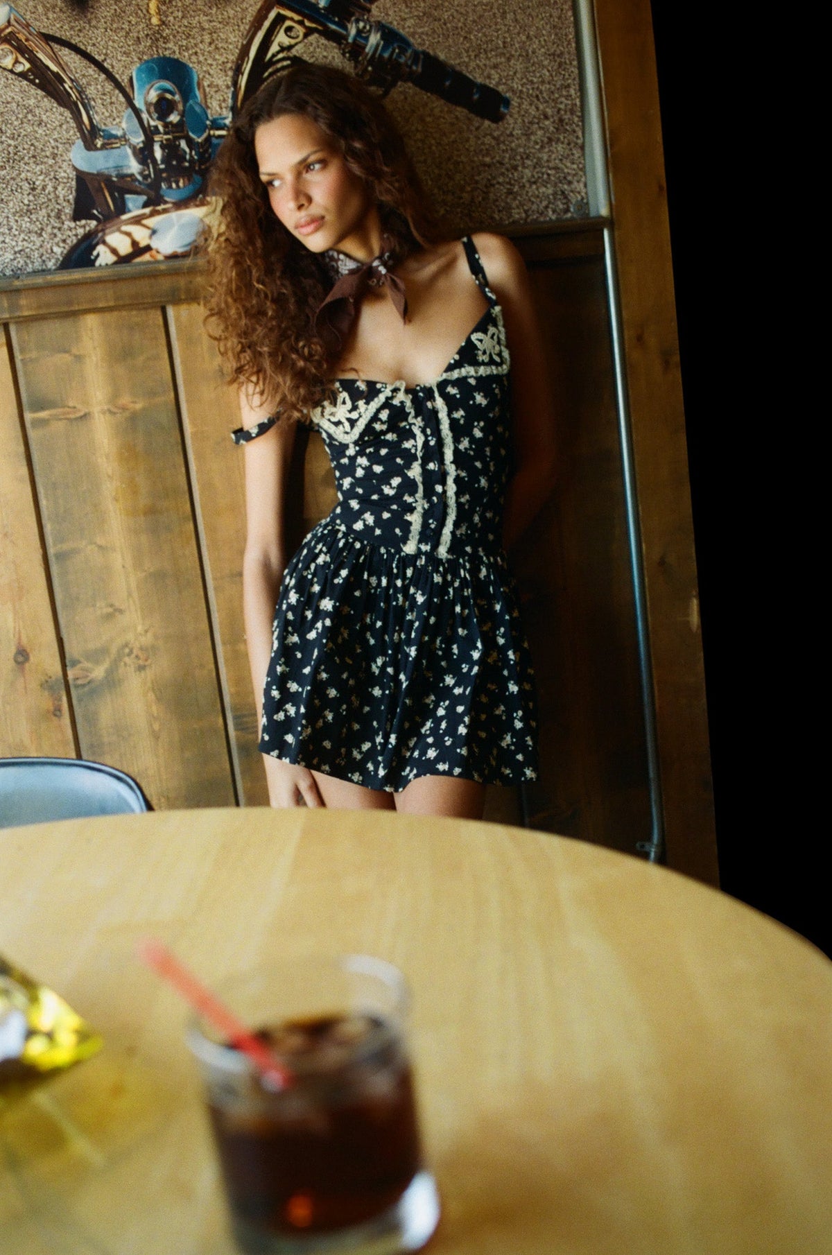 For Love & Lemons Western Wildflower Mini Dress