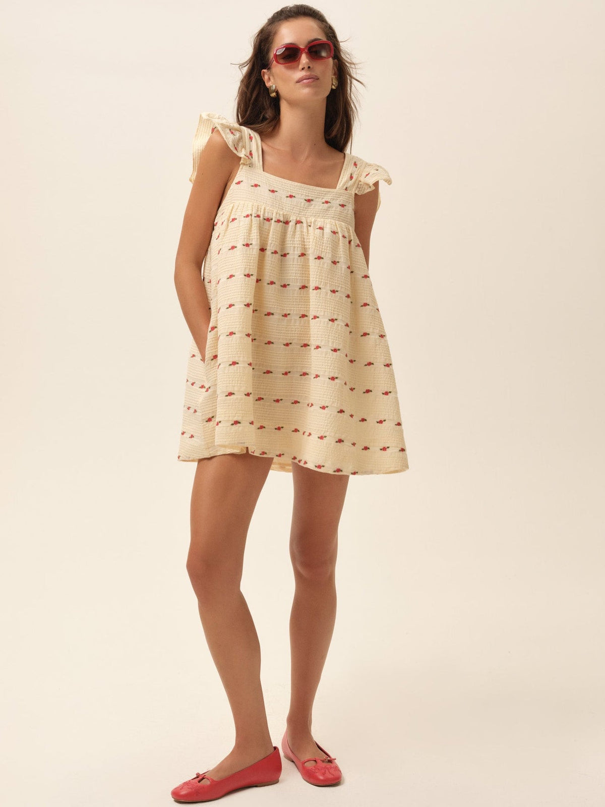 For Love & Lemons Aster Babydoll Mini Dress