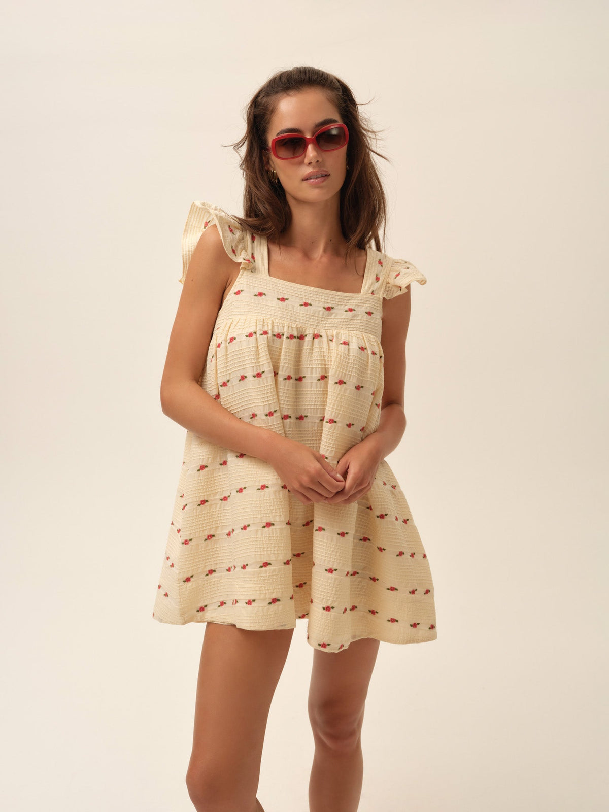 For Love & Lemons Aster Babydoll Mini Dress