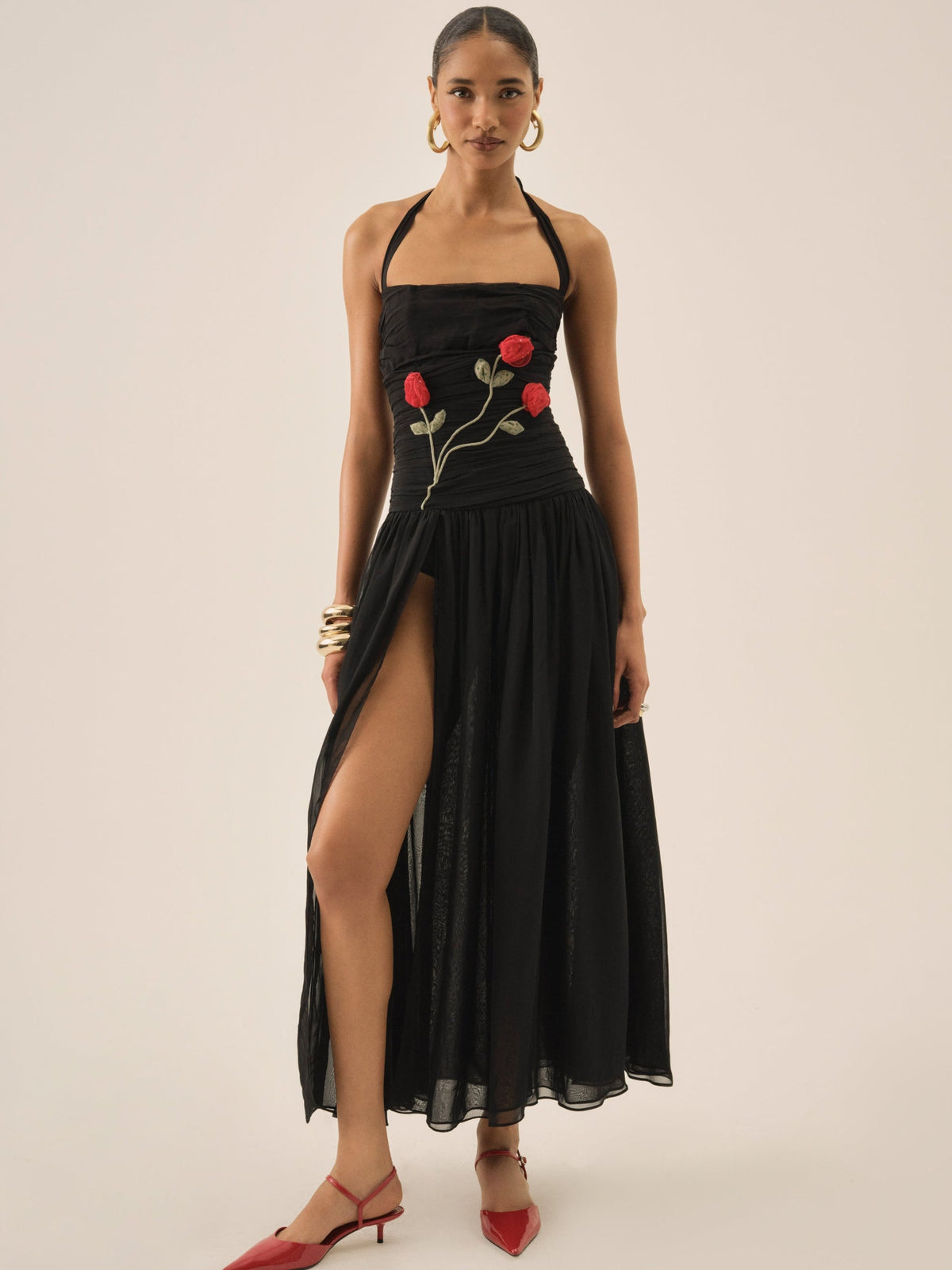 For Love & Lemons Ophelie Organza Maxi Dress