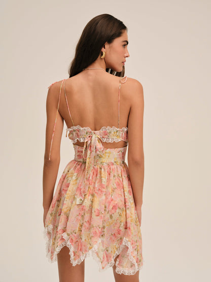 For Love & Lemons Elea Asymmetrical Mini Dress