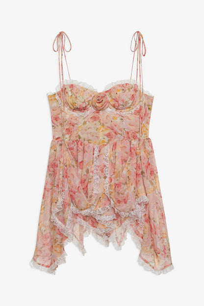 For Love & Lemons Elea Asymmetrical Mini Dress