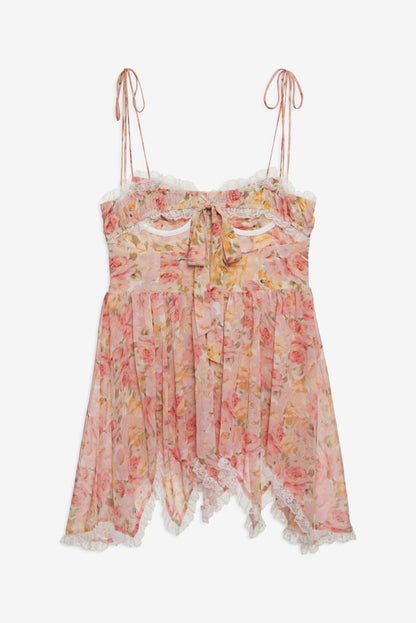 For Love & Lemons Elea Asymmetrical Mini Dress