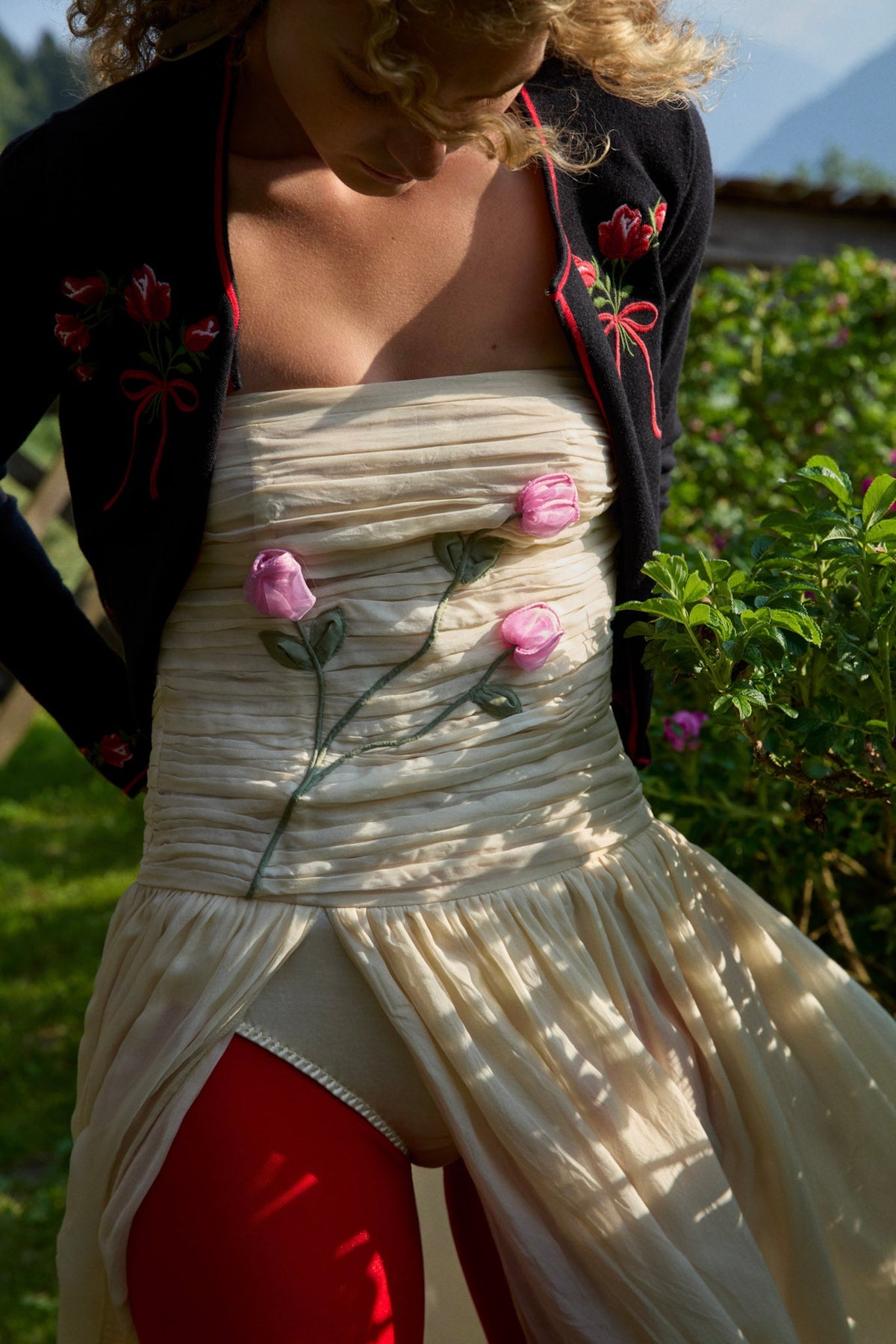 For Love & Lemons Ophelie Organza Maxi Dress