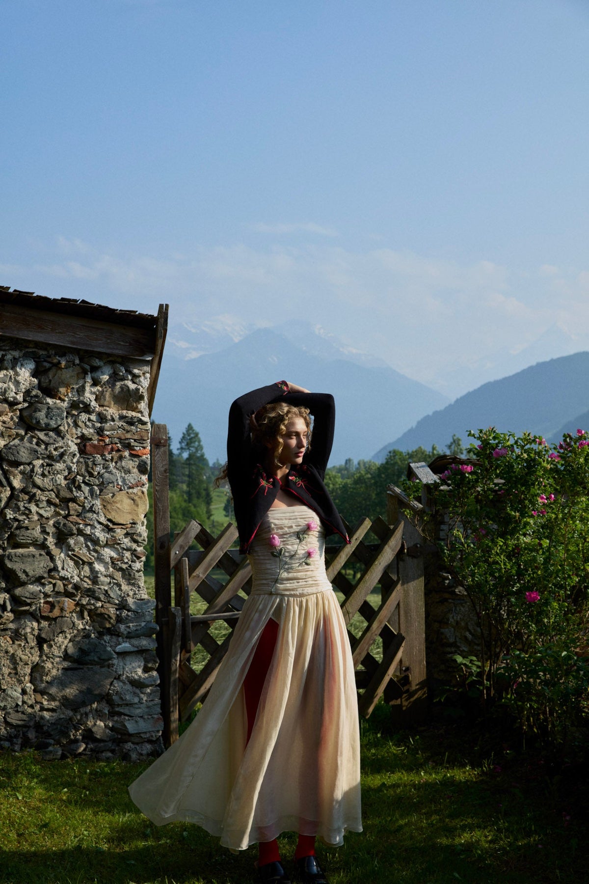For Love & Lemons Ophelie Organza Maxi Dress