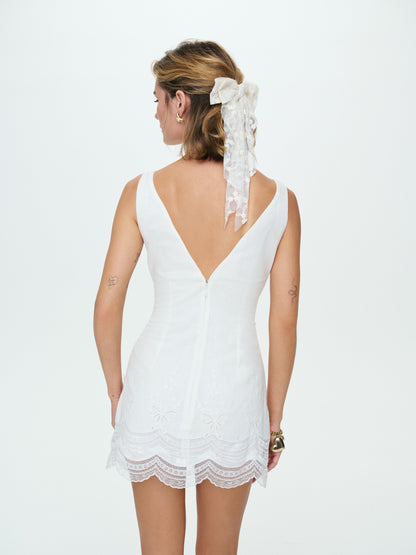 For Love & Lemons Willow Linen Mini Dress
