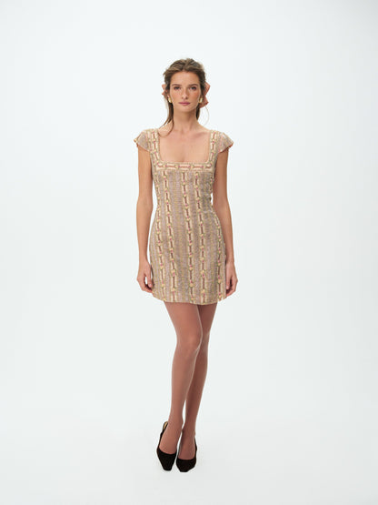 For Love & Lemons Niko Beaded Mini Dress