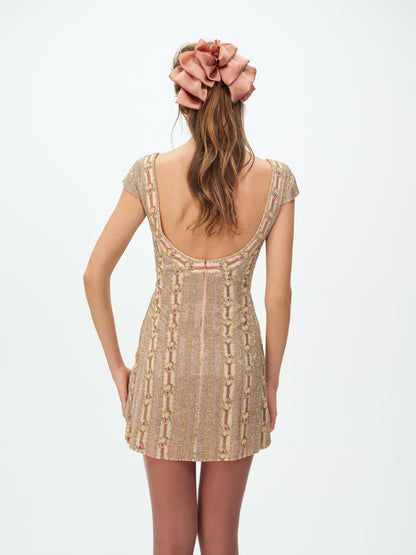 For Love & Lemons Niko Beaded Mini Dress