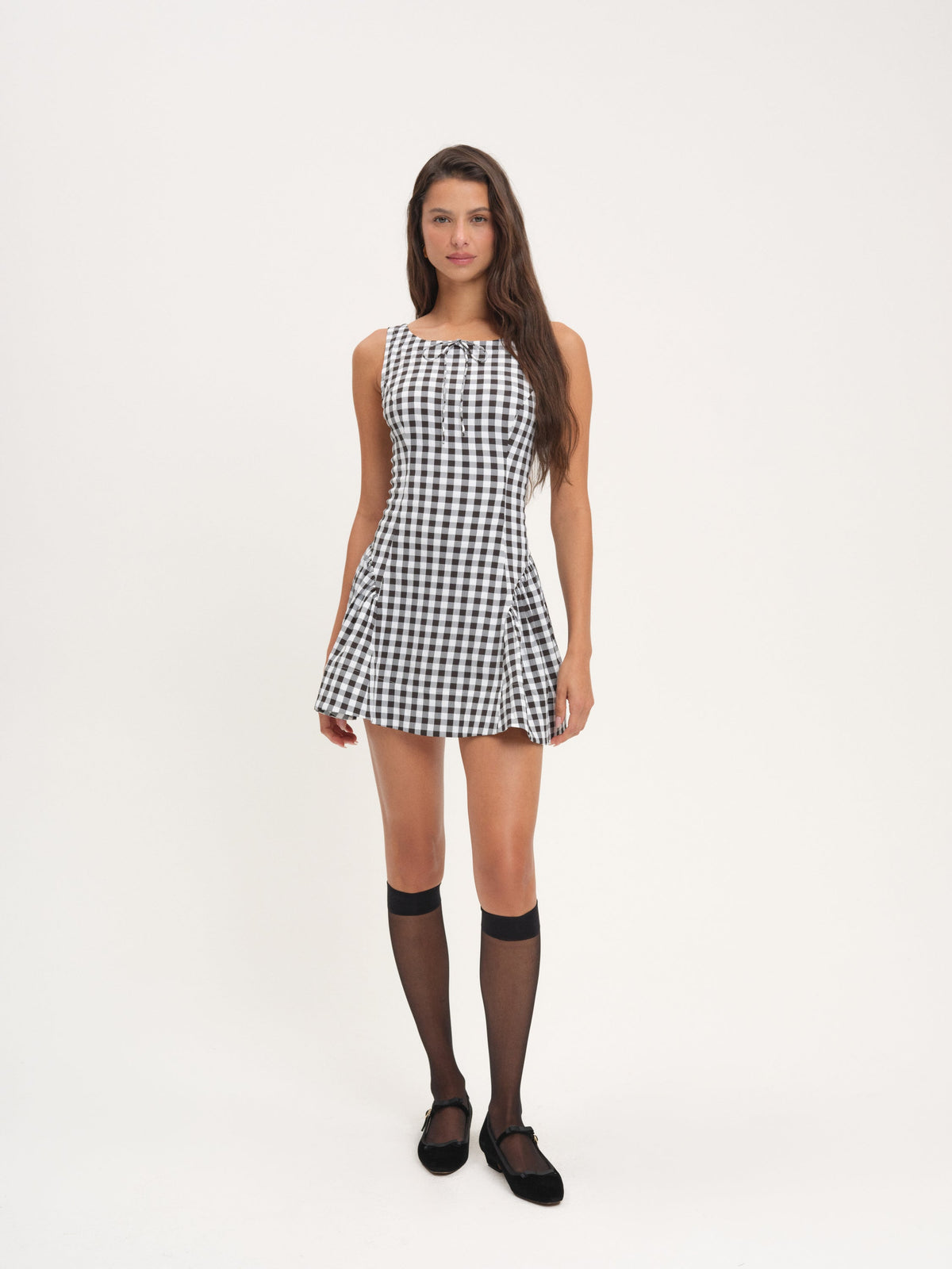 For Love & Lemons Scotch Bonnet Gingham Mini Dress