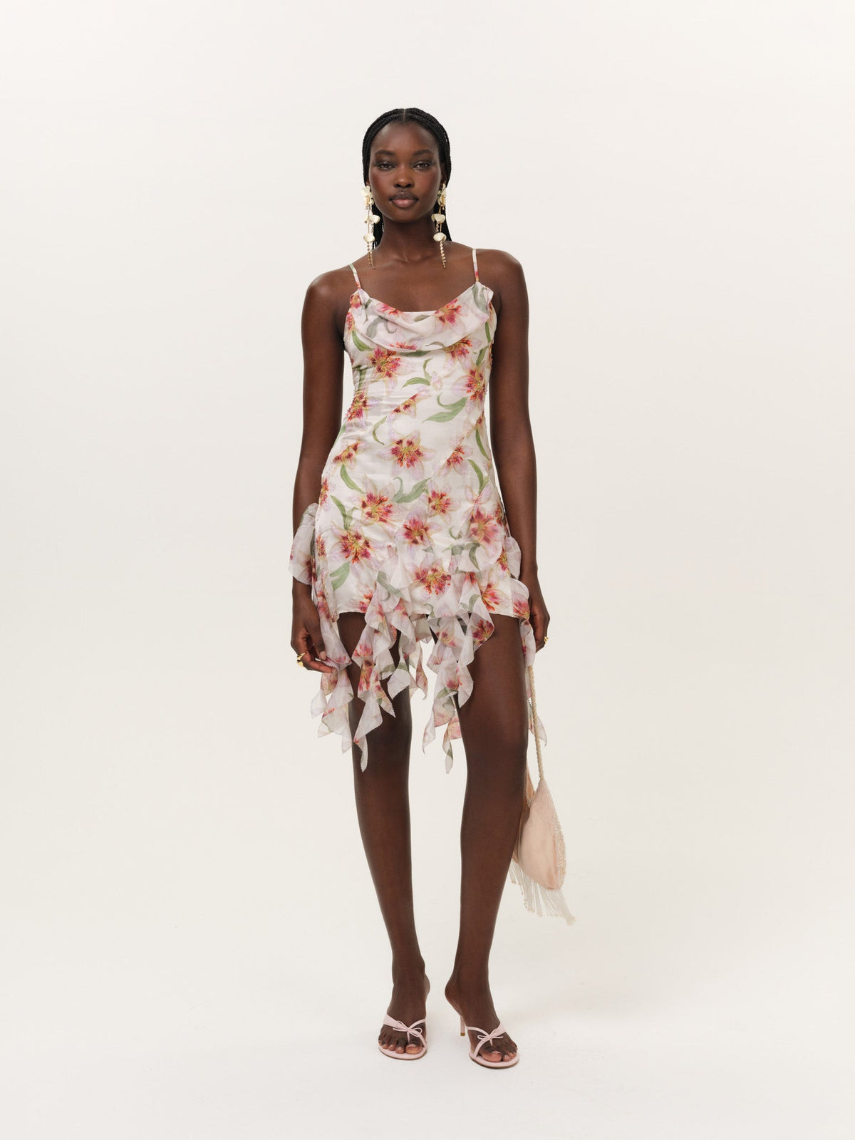 For Love & Lemons Sunrise Lily Beaded Mini Dress