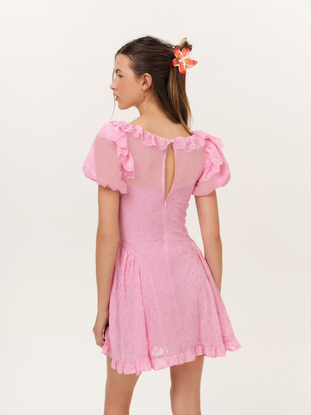 For Love & Lemons Hamptons Eyelet Mini Dress