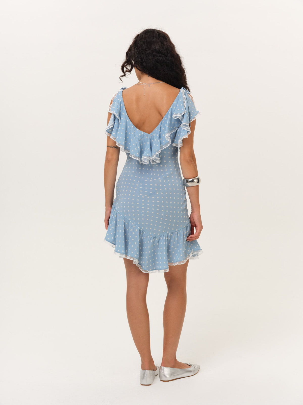For Love & Lemons Stormie Dot Mini Dress