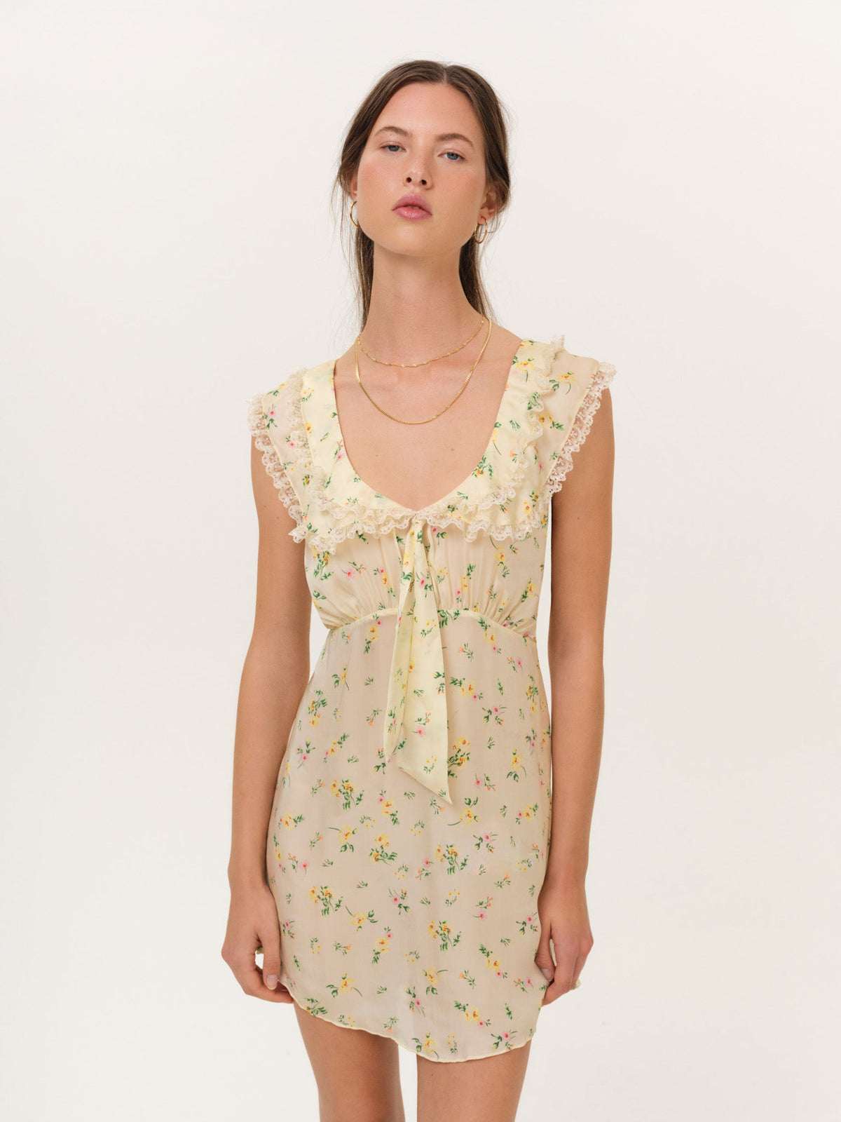 For Love & Lemons Liam Floral Mini Dress