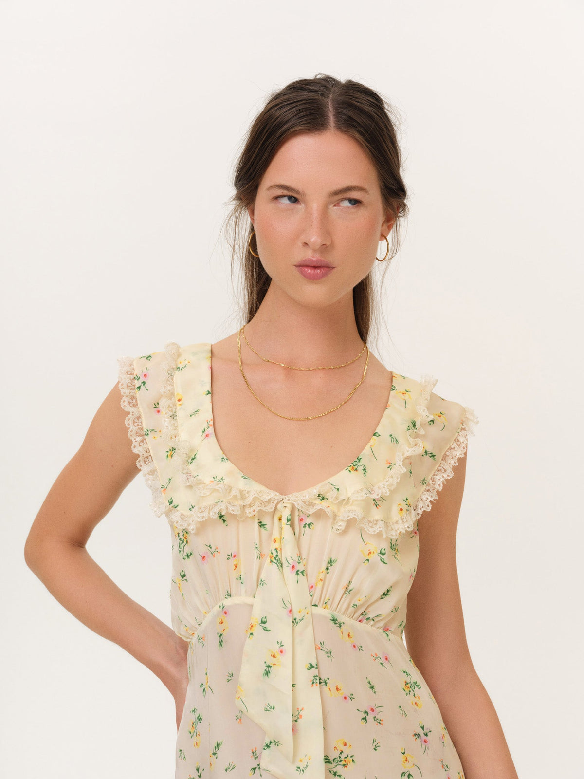 For Love & Lemons Liam Floral Mini Dress