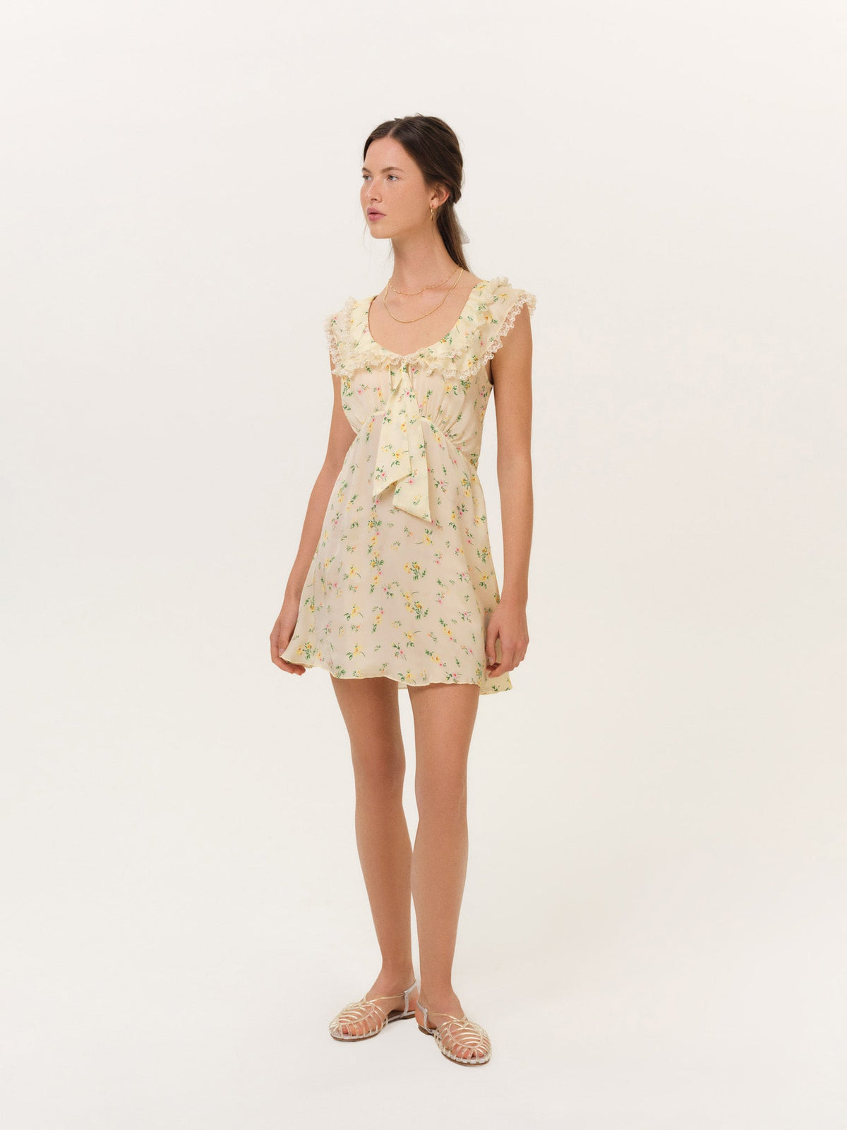 For Love & Lemons Liam Floral Mini Dress