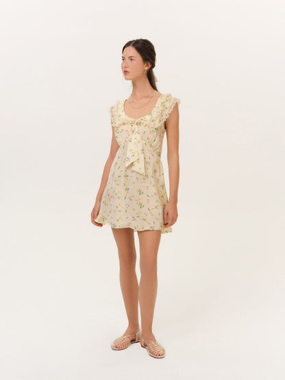 For Love & Lemons Liam Floral Mini Dress