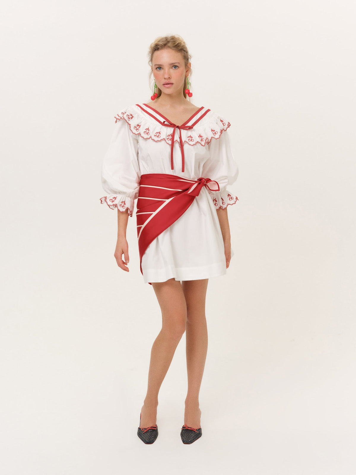 For Love & Lemons Emma Collared Mini Dress
