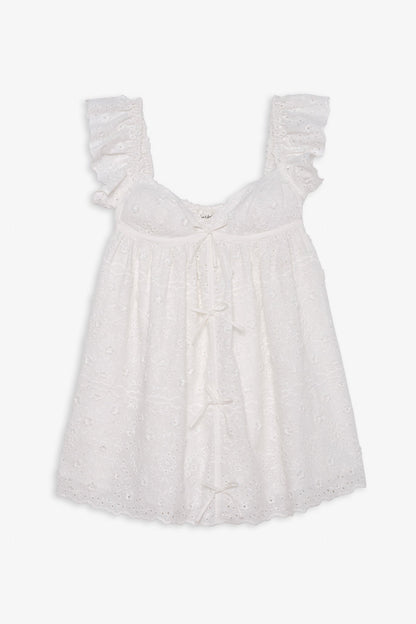 For Love & Lemons Laura Eyelet Mini Dress