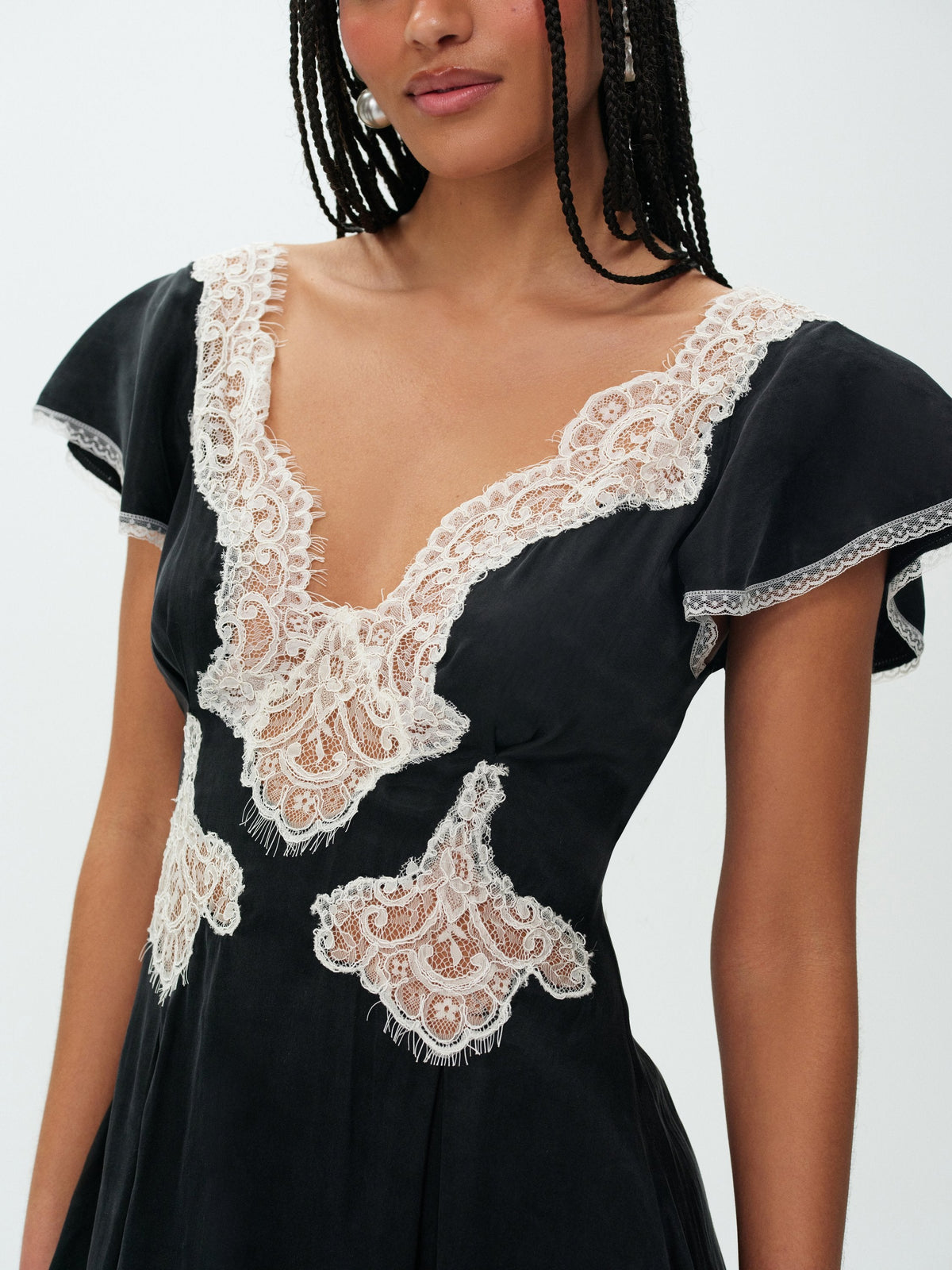 For Love & Lemons Luna Rose Mini Dress