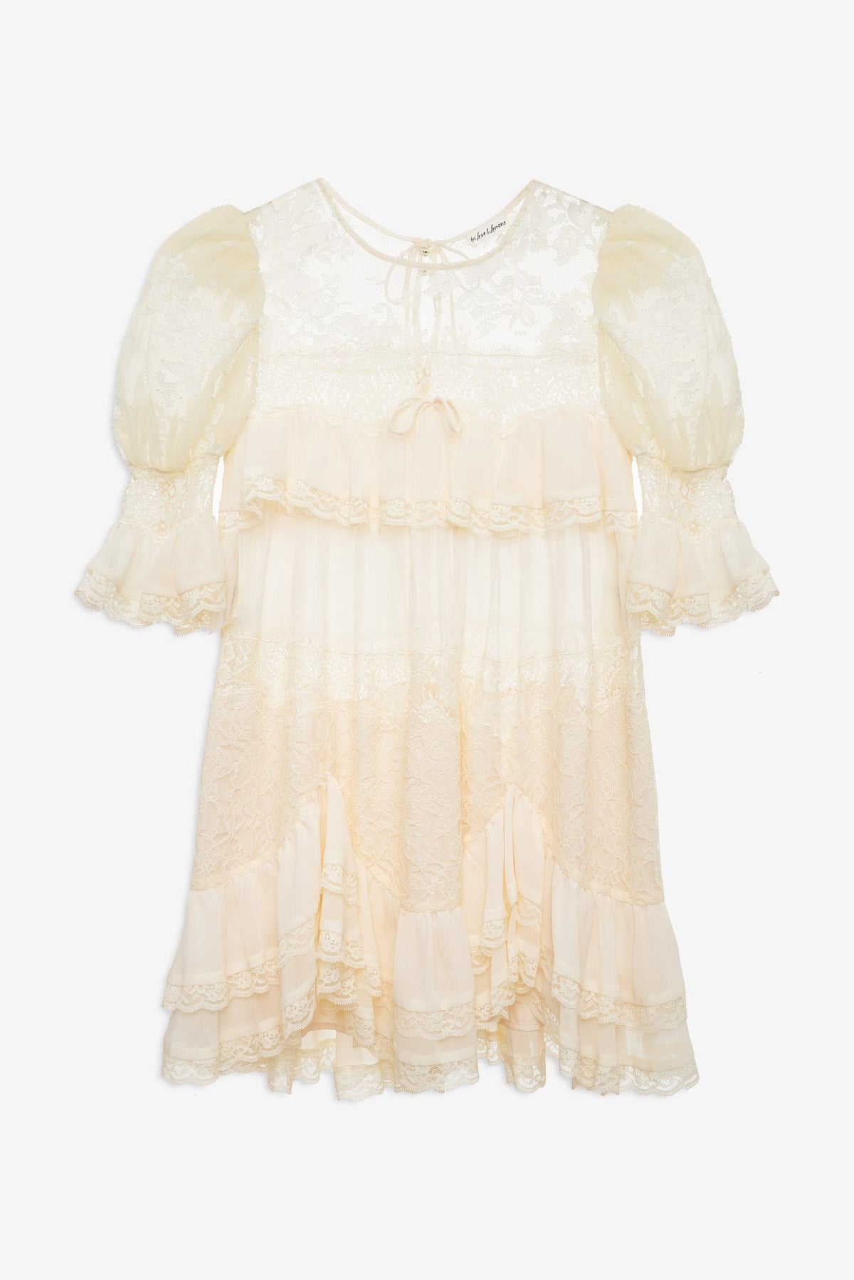 For Love & Lemons Elara Ruffle Mini Dress