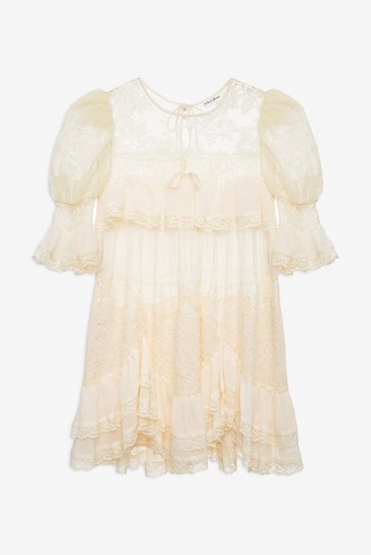 For Love & Lemons Elara Ruffle Mini Dress