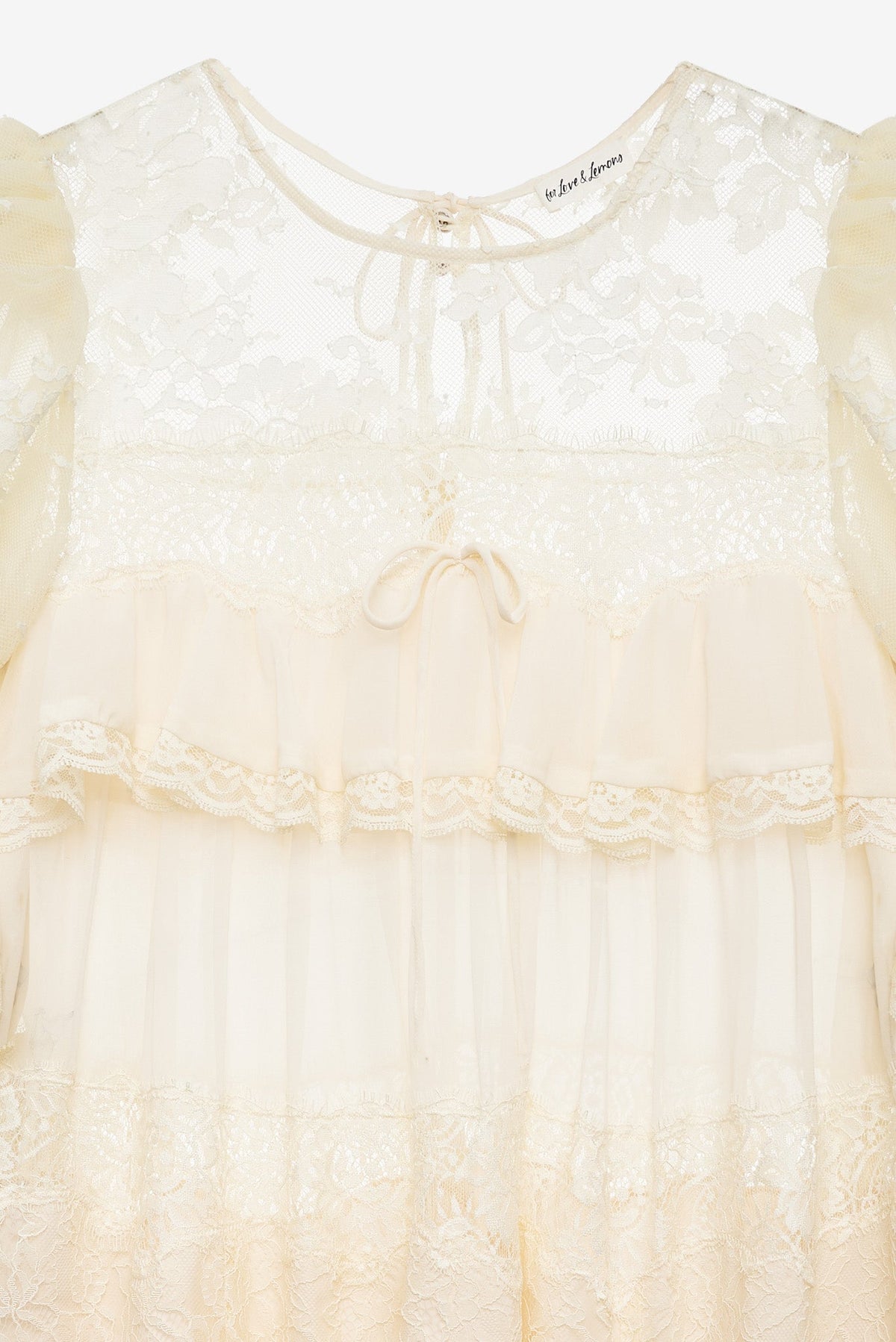 For Love & Lemons Elara Ruffle Mini Dress