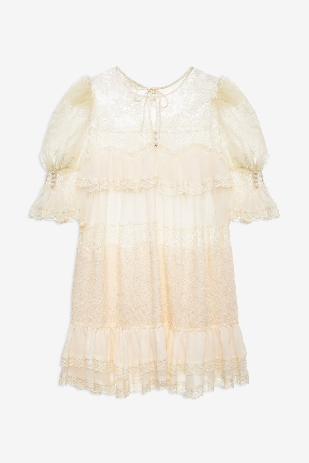 For Love & Lemons Elara Ruffle Mini Dress