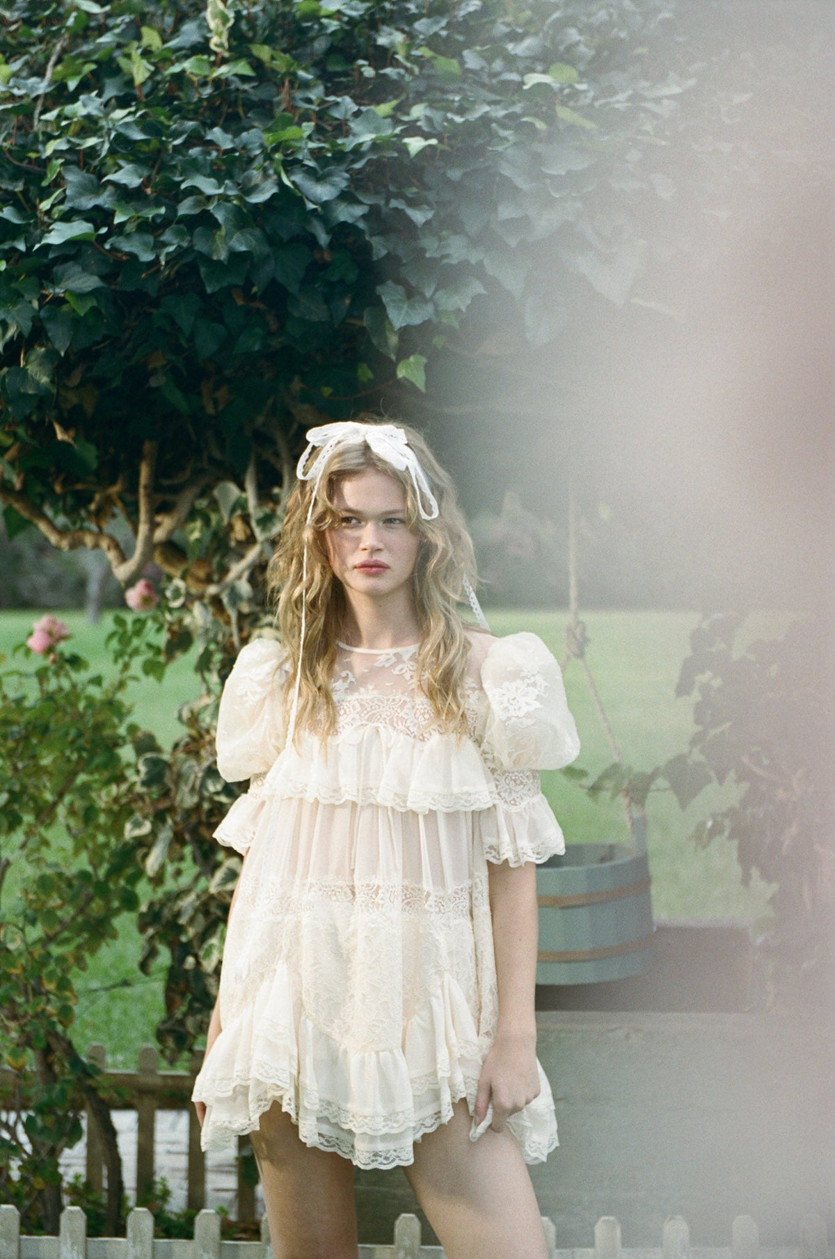 For Love & Lemons Elara Ruffle Mini Dress