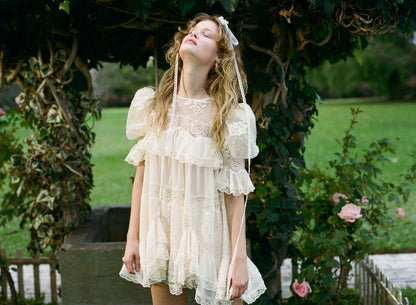 For Love & Lemons Elara Ruffle Mini Dress