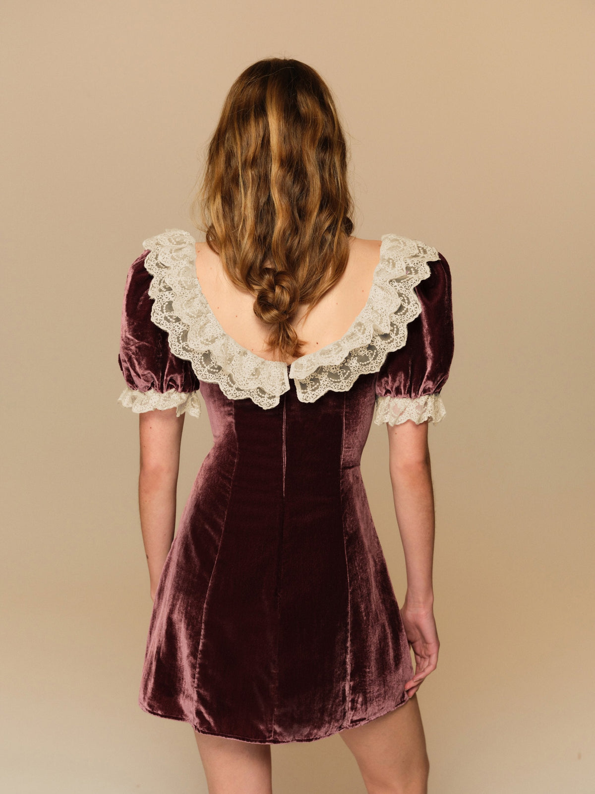For Love & Lemons La Vie En Bow Velvet Mini Dress