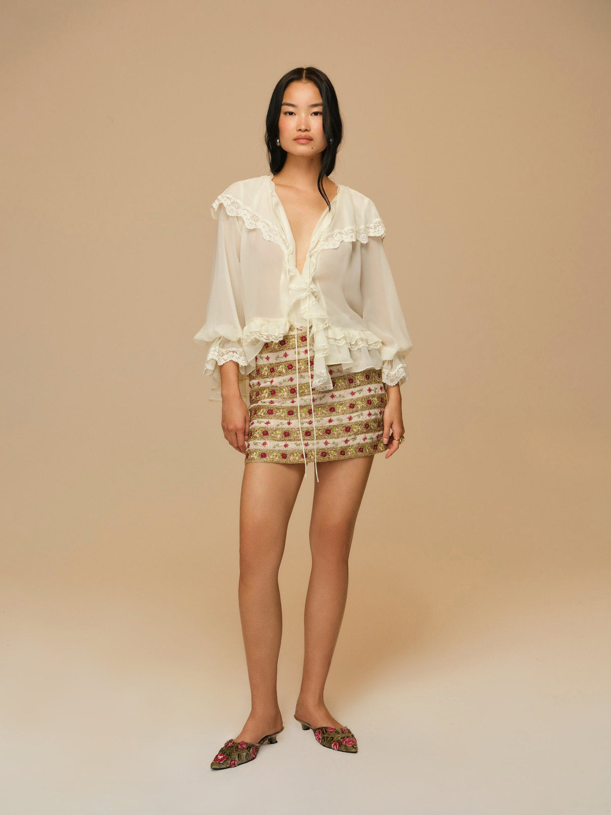 For Love & Lemons Marle Mini Skirt