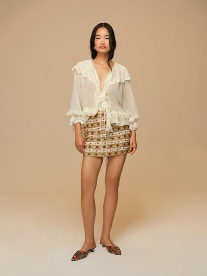 For Love & Lemons Marle Mini Skirt