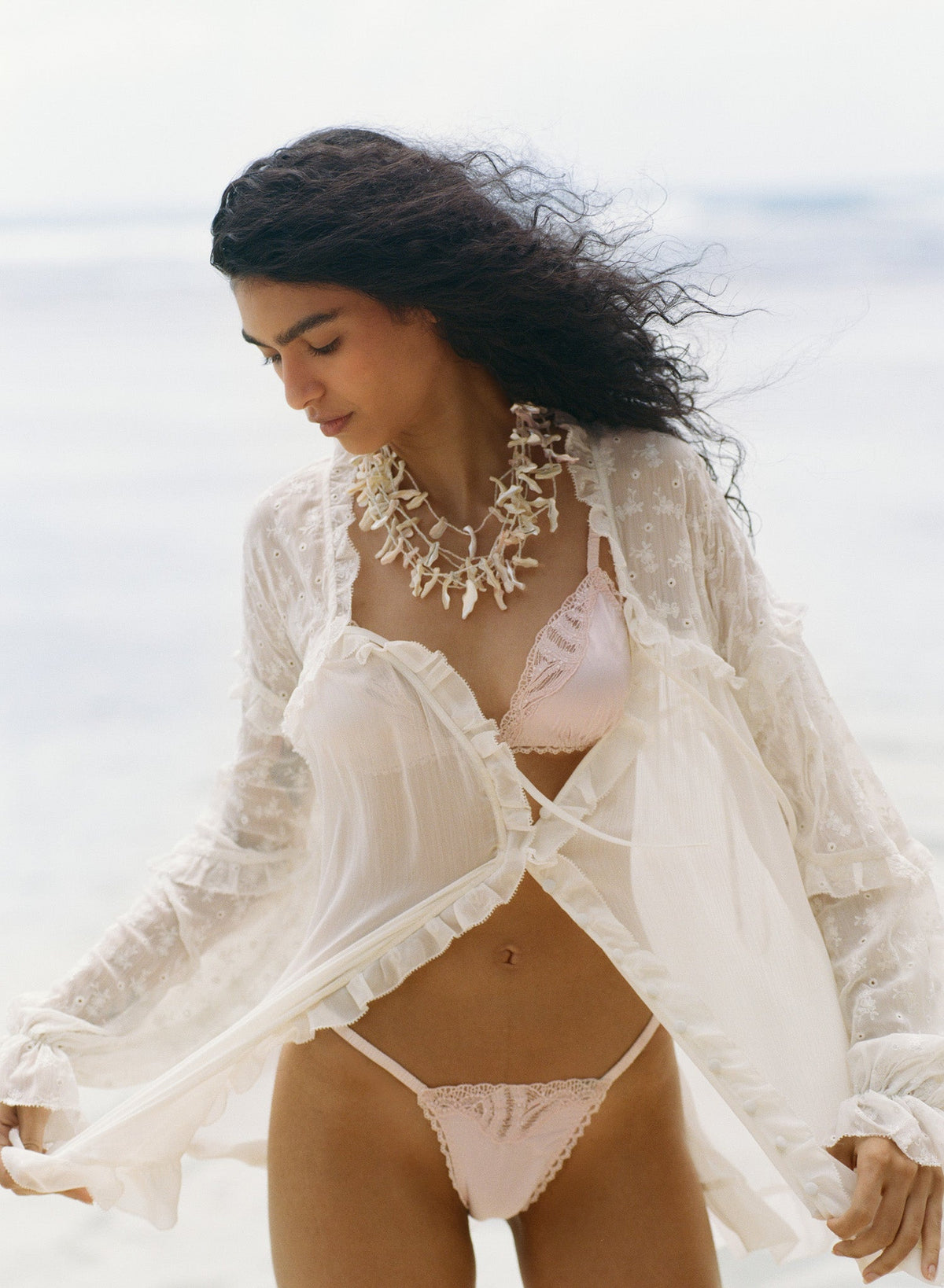For Love & Lemons Seashell Beaded Bralette