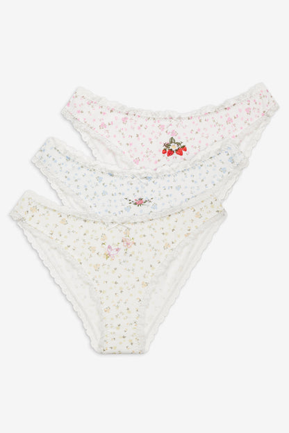 For Love & Lemons Floral Panty 3-Pack