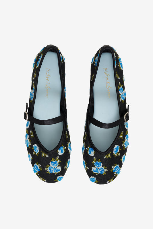For Love & Lemons Evelyne Embroidered Ballet Flat