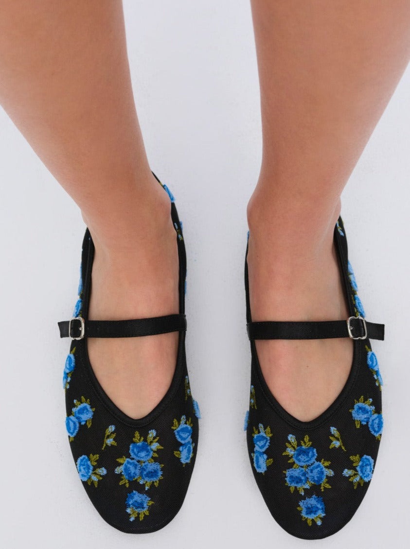 For Love & Lemons Evelyne Embroidered Ballet Flat