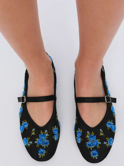 For Love & Lemons Evelyne Embroidered Ballet Flat