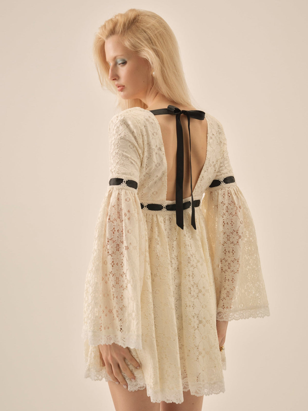 For Love & Lemons Creampuff Lace Mini Dress
