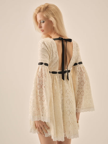 For Love & Lemons Creampuff Lace Mini Dress