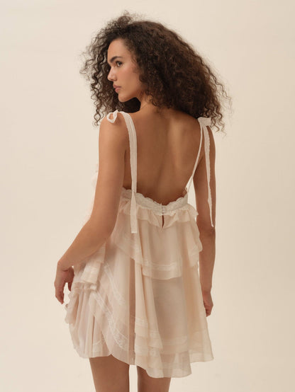 For Love & Lemons Juniper Ruffle Mini Dress