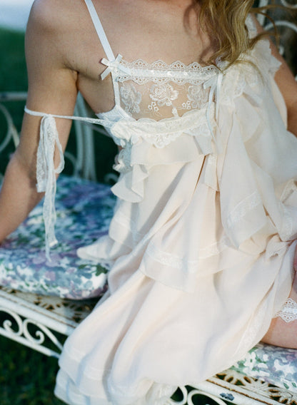For Love & Lemons Juniper Ruffle Mini Dress
