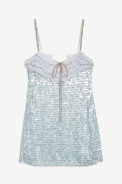 For Love & Lemons Layered Sequin Mini Dress