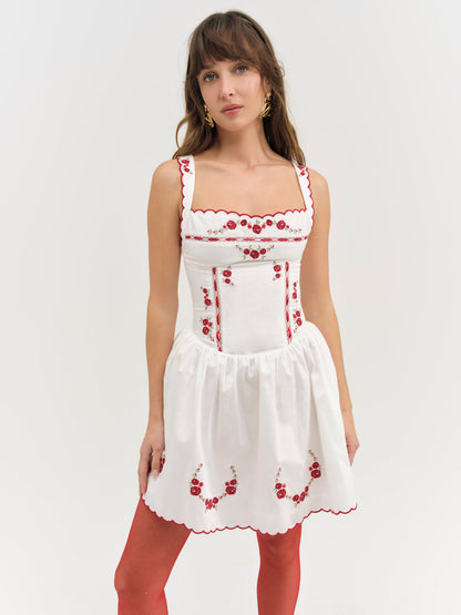 For Love & Lemons Tea Time Poplin Mini Dress