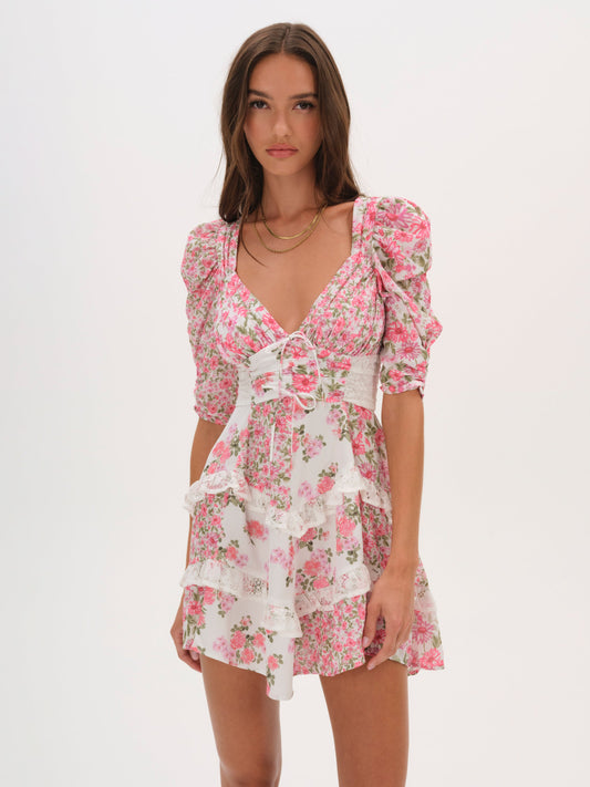 For Love & Lemons Rosalyn Mini Dress