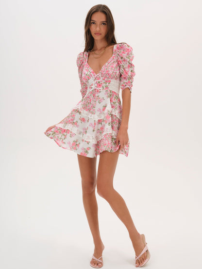 For Love & Lemons Rosalyn Mini Dress