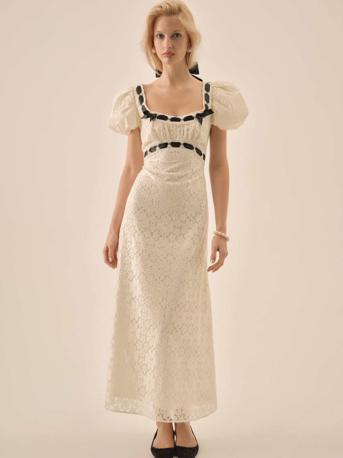 For Love & Lemons Creampuff Lace Maxi Dress