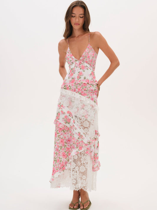 For Love & Lemons Rosalyn Maxi Dress